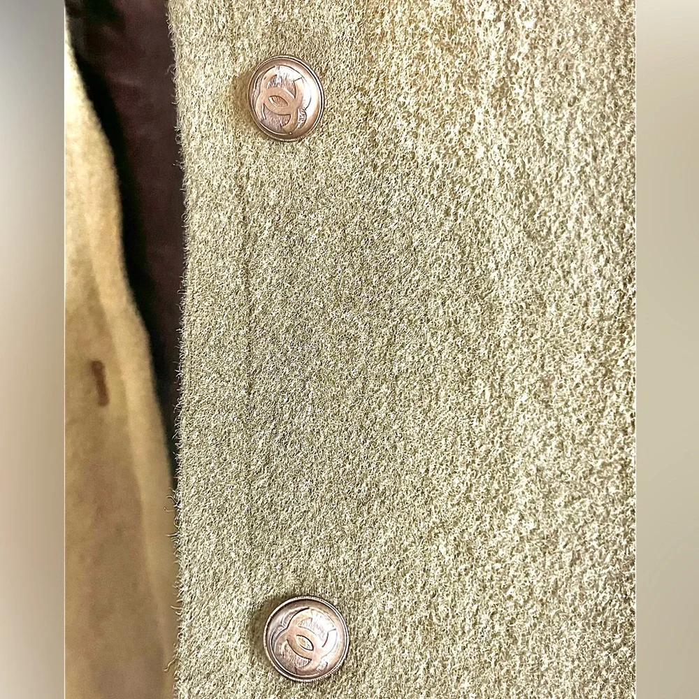 Chanel Coat –‎ Stunning Vintage 1980’s Wool Olive/Army Green